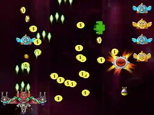 Logħba Space Attack Chicken Invaders onlajn