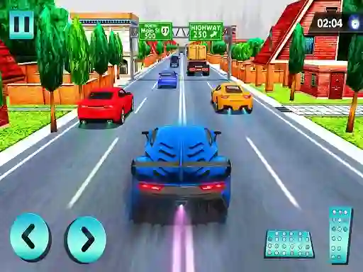 Logħba Car Racing in Fast Highway Traffic onlajn