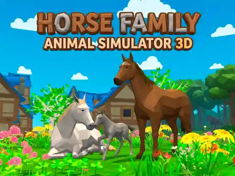 Logħba Horse Family Animal Simulator 3D onlajn