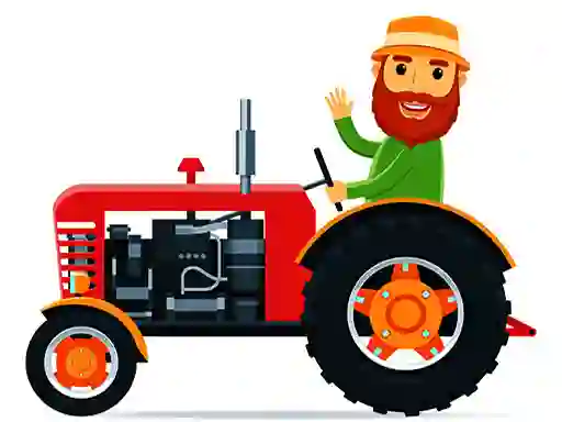 Logħba Cartoon Farm Traktors onlajn