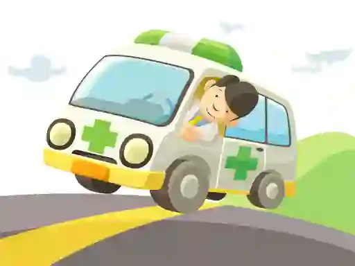 Logħba Cartoon Ambulance onlajn