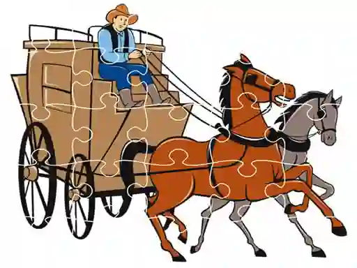 Logħba Wagons Jigsaw onlajn