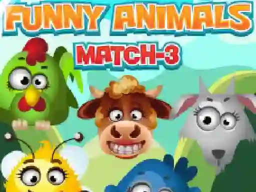 Logħba Funny Animals Match 3 onlajn
