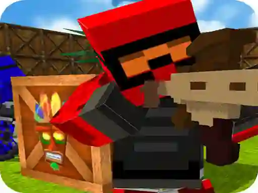 Logħba Blocky Gun Paintball 2 onlajn