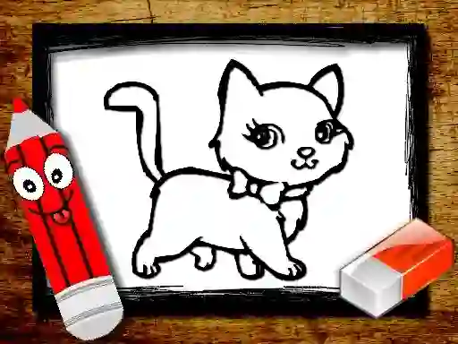 Logħba Back to School: Animals Coloring Book onlajn