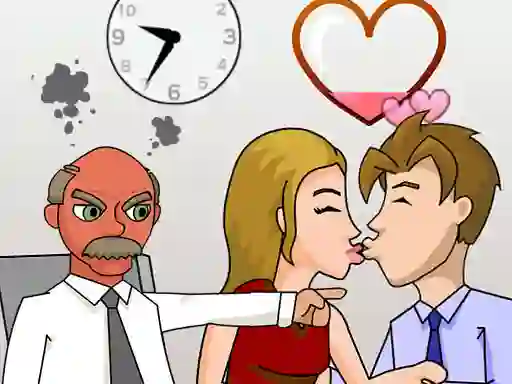 Logħba Secret Office Kissing onlajn