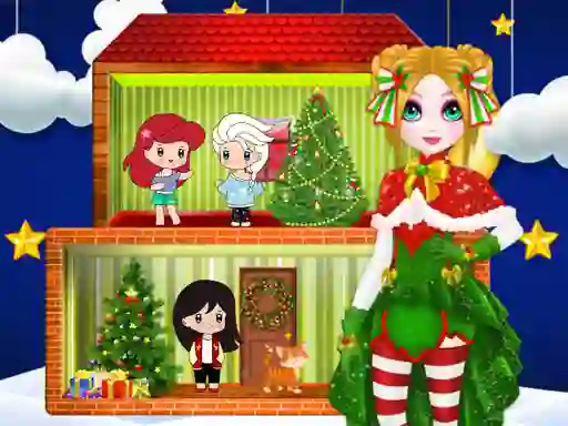Logħba Christmas Puppet Princess House onlajn