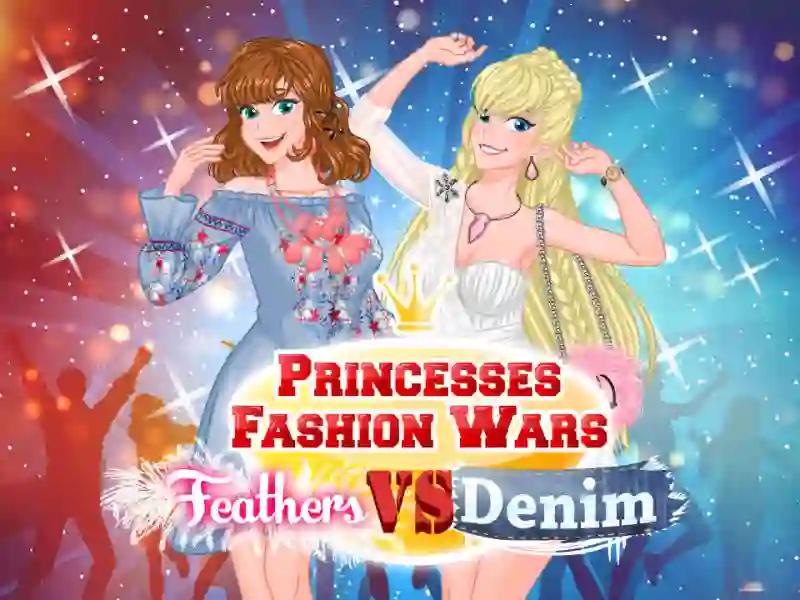 Logħba Princesses Fashion Wars Feathers VS Denim onlajn
