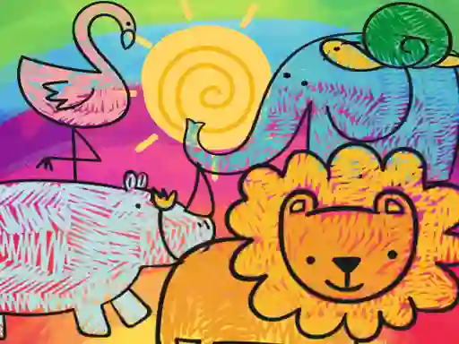 Logħba Little Animals Coloring onlajn