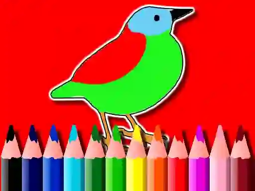 Logħba Back To School: Birds Coloring Book onlajn