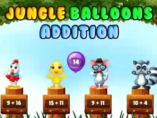 Logħba Jungle Balloons Addition onlajn
