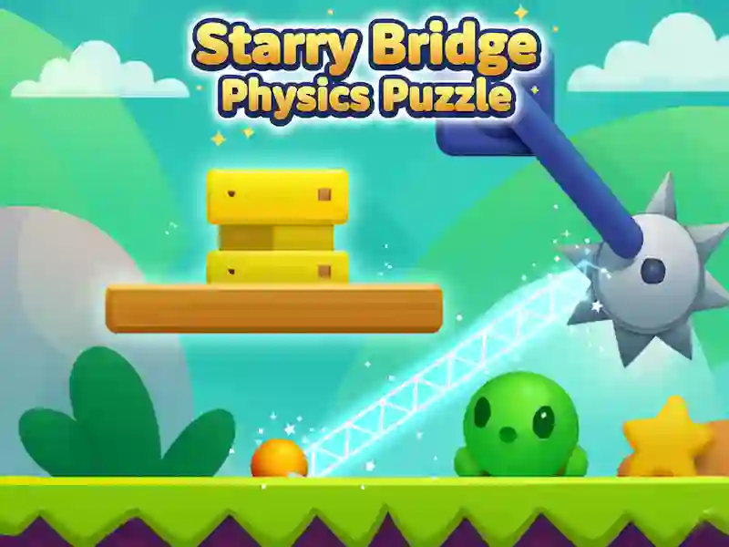 Logħba Starry Bridge Physics Puzzle onlajn