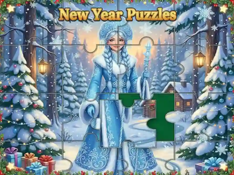 Logħba New Year Puzzles onlajn