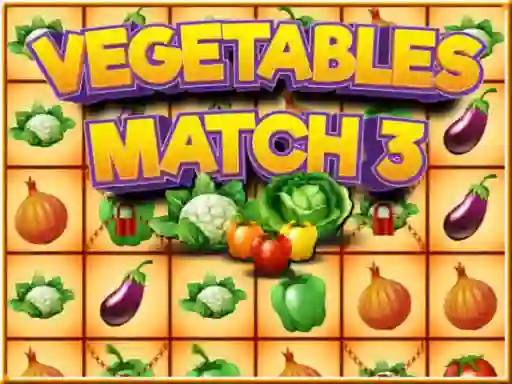 Logħba Vegetables match 3 onlajn