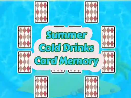 Logħba Summer Cold Drinks Card Memory onlajn