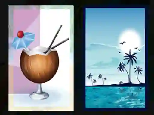 Logħba Beach Cocktails Memory onlajn