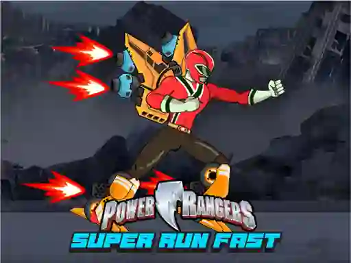 Logħba Power Rangers Super Run Fast onlajn