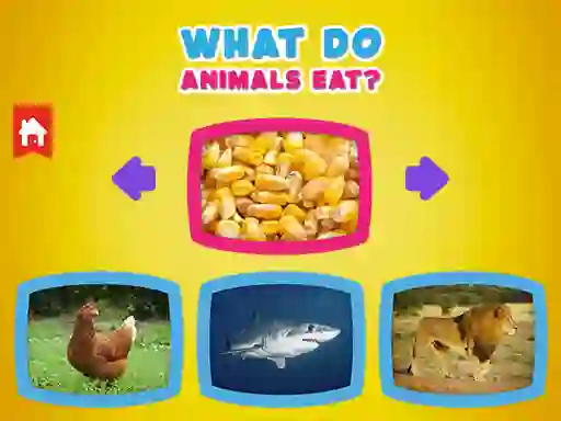 Logħba What Do Animals Eat? onlajn
