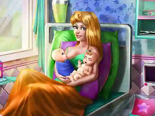 Logħba Sleepy Princess Twins Birth onlajn