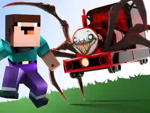 Logħba Noob vs Spider Train onlajn