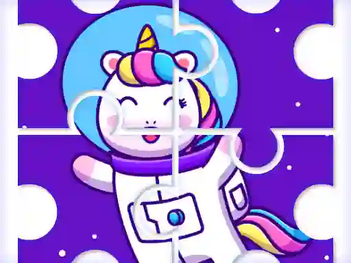 Logħba Cute Rainbow Unicorn Puzzles onlajn