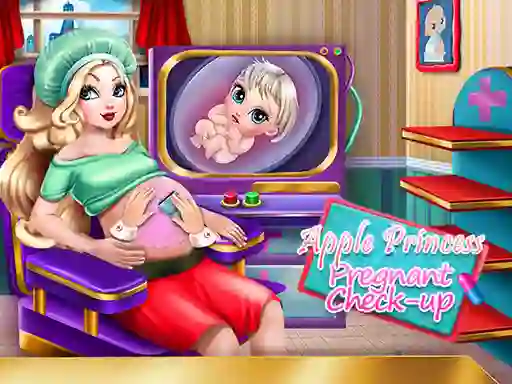 Logħba Apple Princess Pregnant Check Up onlajn