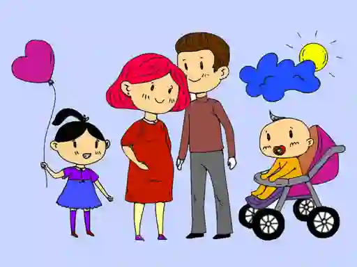 Logħba Happy Family Coloring Book onlajn