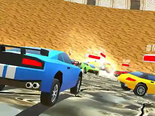 Logħba Low Poly Smash Cars onlajn