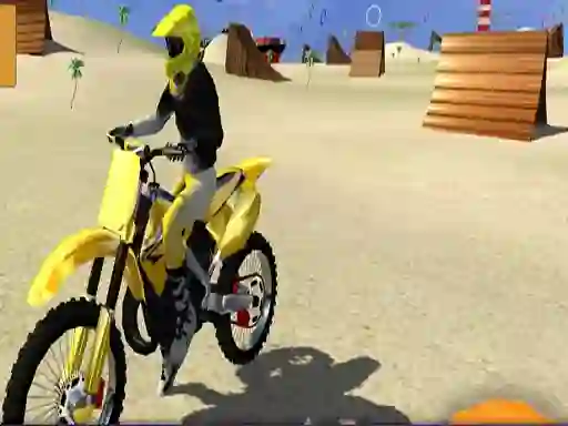 Logħba Motor Cycle Beach Stunt onlajn