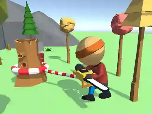 Logħba Wood Man Cutter onlajn