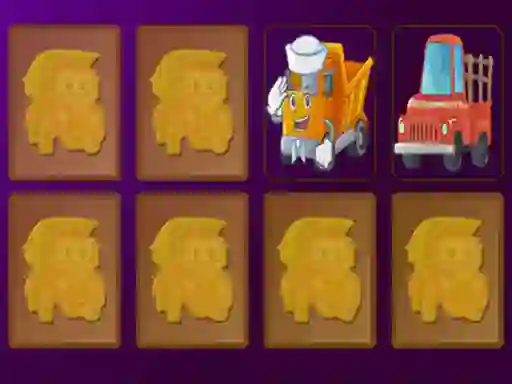 Logħba Cartoon Trucks Memory onlajn