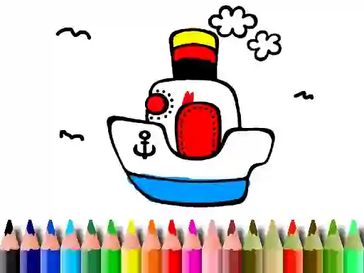 Logħba Back to School: Boat Coloring onlajn