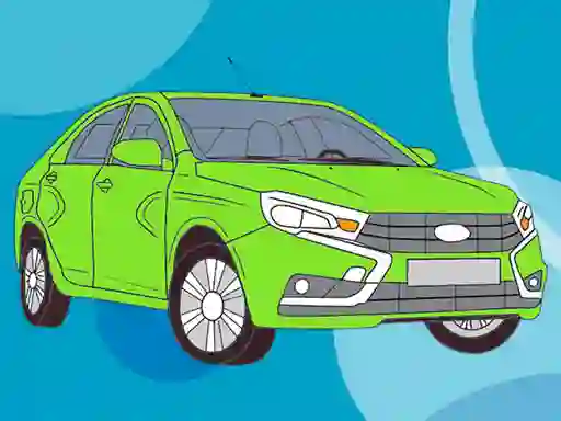 Logħba Russian Cars Coloring Book onlajn