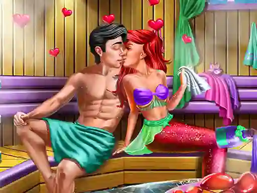 Logħba Mermaid Sauna Flirting onlajn