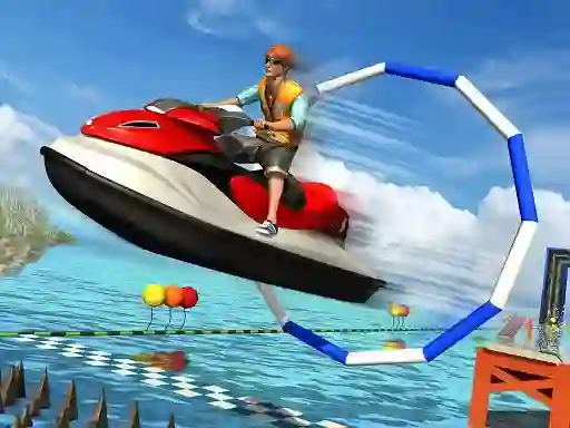 Logħba Super Jet Ski Race Stunt onlajn
