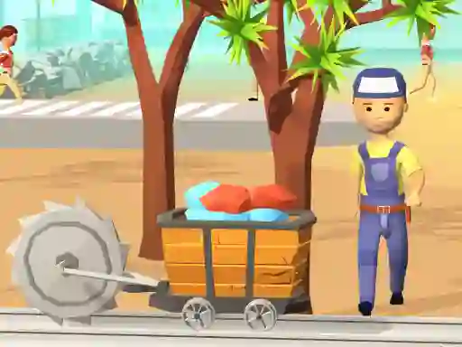Logħba Stone Miner 3d onlajn