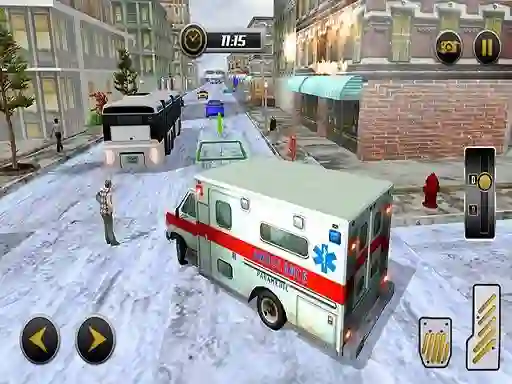 Logħba Modern city ambulance simulator onlajn