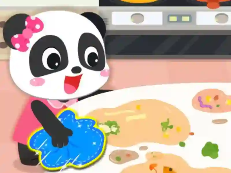 Logħba Baby Panda Cleanup onlajn