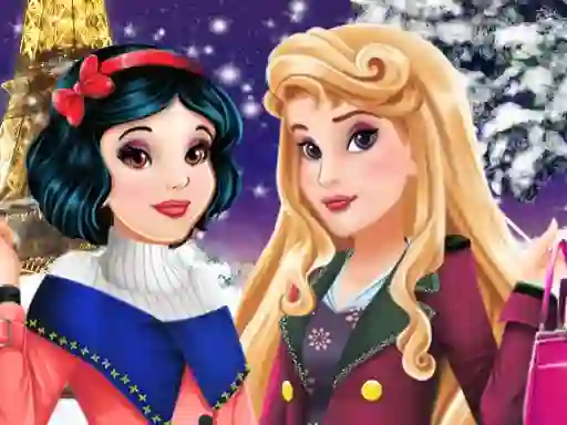 Logħba Aurora and Snow White Winter Fashion onlajn