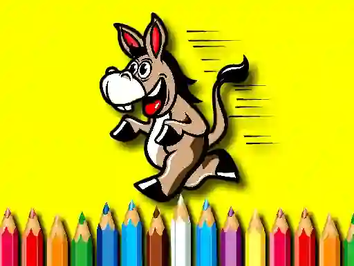 Logħba Back To School Coloring Book Donkey onlajn