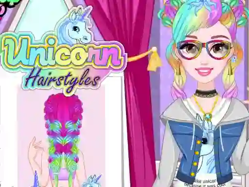 Logħba Unicorn Hairstyles onlajn