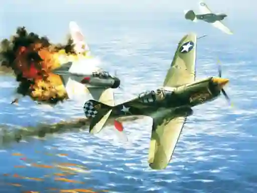 Logħba Aviation Art Air Combat Slide onlajn