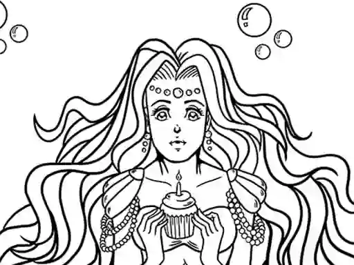 Logħba Kawaii Mermaids Coloring Book onlajn