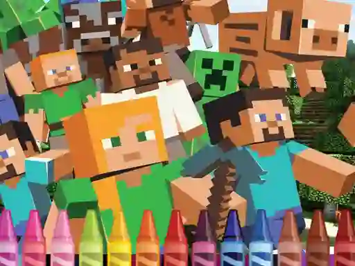 Logħba 4GameGround Minecraft Coloring onlajn