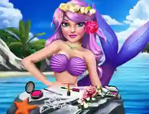Logħba Princess Mermaid Makeup Style onlajn
