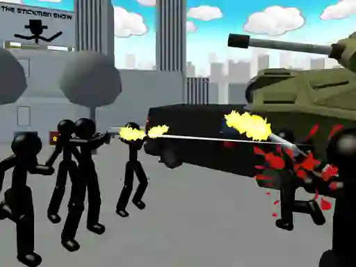 Logħba Stickman City Shooting 3d onlajn