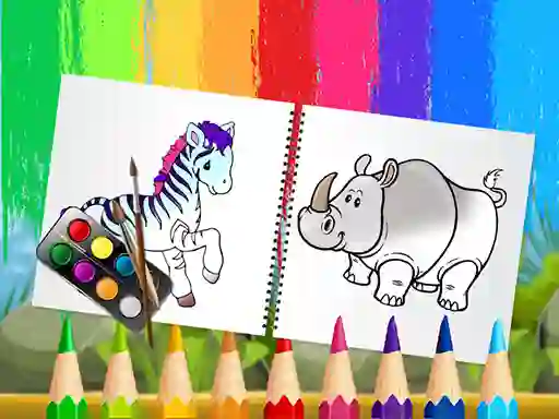 Logħba Funny Animals Coloring Book onlajn
