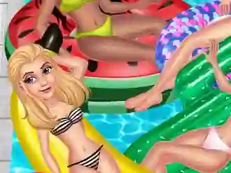 Logħba Princess Pool Party Floats onlajn