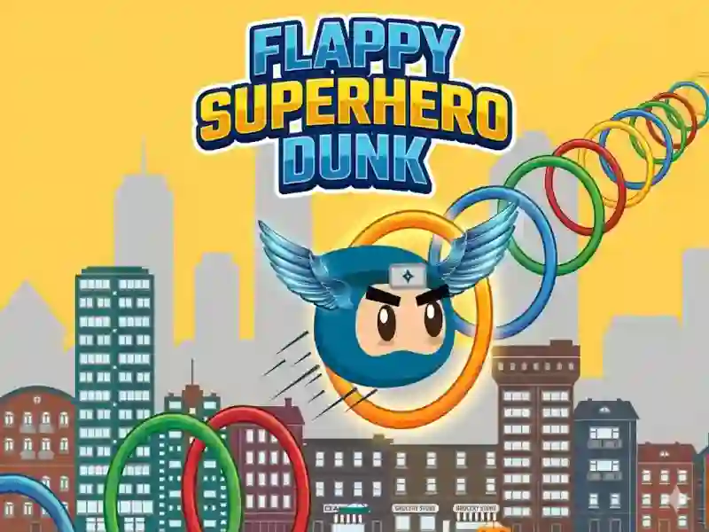 Logħba Flappy Superhero Dunk onlajn