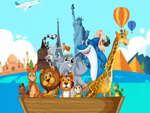 Logħba Crazy Friends Travel The World Puzzle onlajn